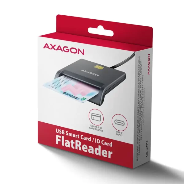 Čitač pametnih kartica AXAGON CRE-SM3TC USB-C 2.0
