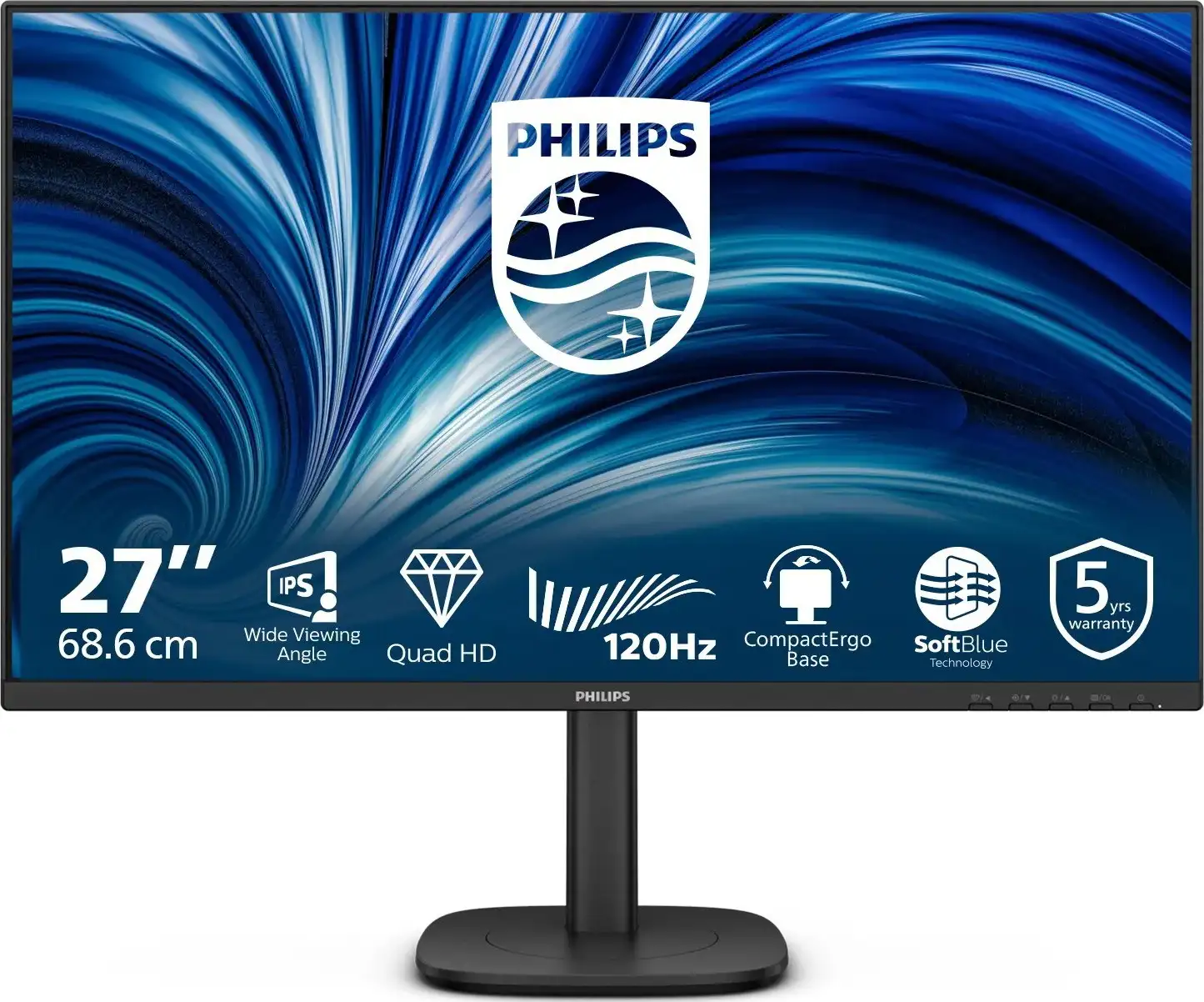 Philips 27B2N3500J 27", QHD, 2xHDMI, DP, USB, HAS