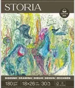 Blok Fabriano Storia 18x26 180g 30L ljepljeni top side 19100732