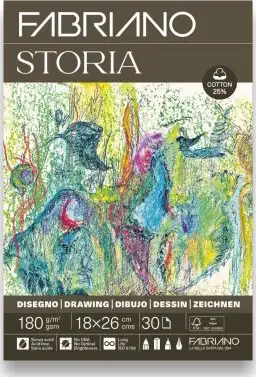 Blok Fabriano Storia 18x26 180g 30L ljepljeni top side 19100732