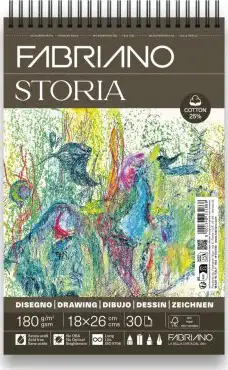 Blok Fabriano Storia 18x26 180g 30L spiralni top side 19100736