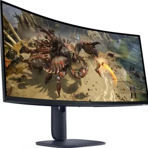Dell Flat Panel 34", WQHD (3440x1440), 21:9, 180Hz, 2 x HDMI, 1 x DP, 1 x USB-A, VRR, AW3425DWM - Alienware Monitor