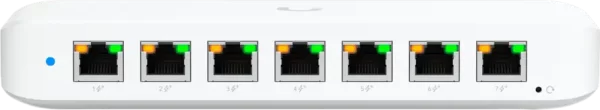 Ubiquiti USW-Ultra-60W Layer 2, 8-port GbE PoE switch: 7x GbE PoE+ output ports, GbE port with optional PoE++ input