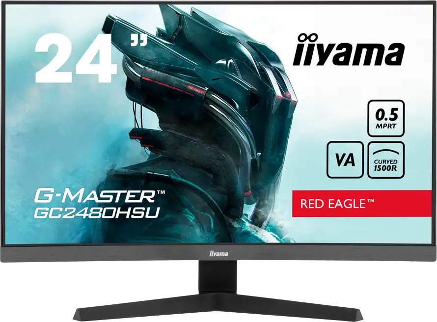 IIYAMA Monitor LED GC2480HSU-B1 23.6" VA Curved 1920 x 1080 180Hz 300 cd/m 3000:1 HDMI DP USB HUB Tilt - Slika 3
