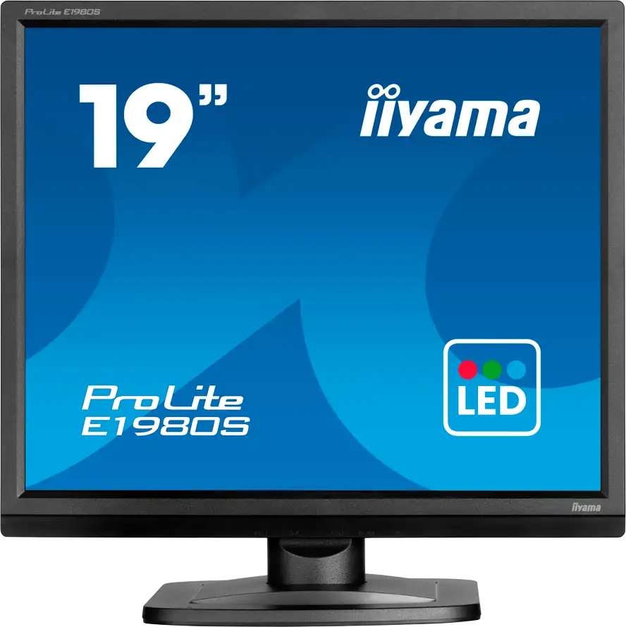IIYAMA Monitor LED E1980S-B1 19" 1280 x 1024 5:4 250 cd/m 5ms VGA DVI tilt
