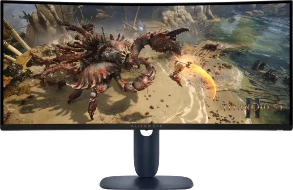 Monitor Alienware 34 Gaming AW3425DWM Curved, 3440x1440, WQHD, 180Hz, VA Antiglare, 21:9, 3000:1, 400 cd/m2, AMD FreeSync+ VESA, 4ms/2ms/1ms, 178/178, DP, 2xHDMI, 2xUSB-A, USB-B, Tilt, Pivot, Height A