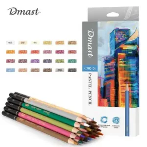 Umjetnički set za crtanje Deli Dmast pastelne olovke 4,0mm 24 kom u kutiji EC302-24 140012989