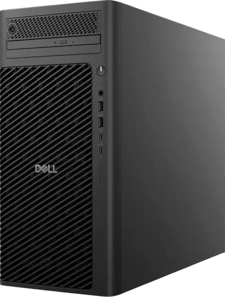Dell Pro Max T2 Tower, 500W, Intel Core Ultra 7 265 (30MB, 20C up to 5.3 GHz), 32GB (2x16GB) DDR5 5600 MT/s, M.2 1TB SSD TLC PCIe Gen4, RTX 2000, 16GB, 4x mDP to DP, SD CR, DP/HDMI/USB-C/USB-A/RJ-45,