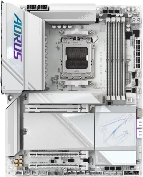 GIGABYTE X870E AORUS PRO ICE, AM5, 4x DDR5, WIFI7, ATX