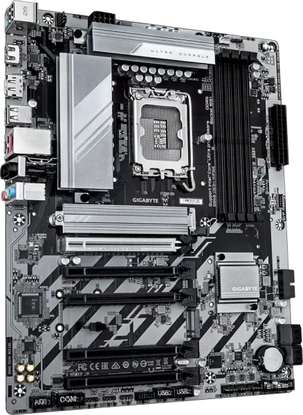 GIGABYTE Mainboard Desktop B860 DS3H WIFI6E (LGA1851, Ultra CPU, 4xDDR5, 1xHDMI, 1xDP, 2.5GLAN, WiFi 6E, BT5.3, 1xPCIe x16 5.0, 4xPCIe x16 slots, supporting PCIe 4.0 x1, 2xM.2, 4xSATA3) ATX