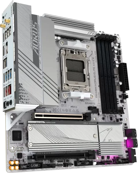 GIGABYTE B650M A ELITE AX ICE, AM5, 4x DDR5, mATX