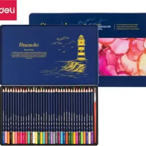 Umjetnički set za crtanje Deli Finenolo akvarelne olovke 36 kom u metalnoj kutiji EC129-36 100160346