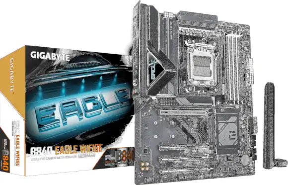 GIGABYTE B840 EAGLE WIFI6E, AM5, 4x DDR5, WIFI6E, ATX - Slika 2
