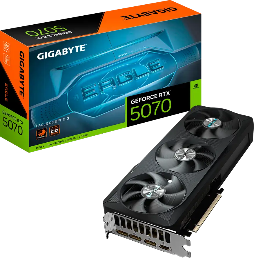GIGABYTE Video Card NVIDIA GeForce RTX 5070 EAGLE OC SFF 12G (12GB GDDR7/192bit, PCI-E 5.0, Recommended PSU 750W, 16Pin Power connector, 3x DP, 1x HDMI),GV-N5070EAGLE OC-12GD - Slika 3