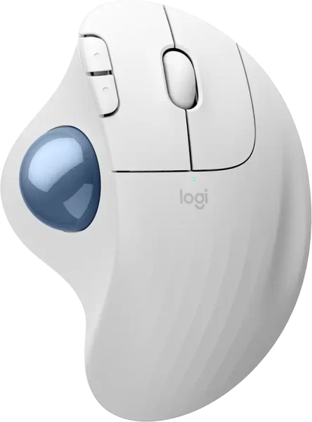 LOGITECH ERGO M575S Wireless Trackball - OFFWHITE+BLUE BALL - BT - EMEA28-935 910-007030