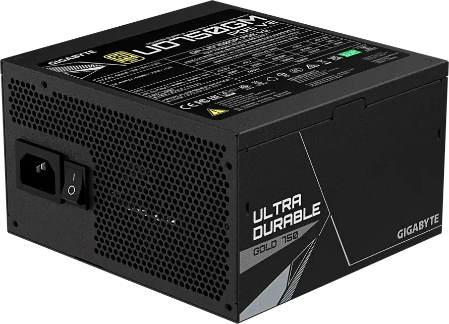 GIGABYTE UD750GM PG5 V2, 750W, ATX 3.1, 80 PLUS Gold, Fully Modular, GP-UD750GM PG5 V2