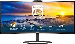 Philips 34" 34E1C5600HE/00 WQHD (3440x1440) VA curved 21:9, 5MP built-in webcam, HAS+tilt, 300 cd/m2, 3000:1, 1xHDMI, 1xDP, 1xUSB-C, 4xUSB-A, zvucnici 5W x 2, crni, 34E1C5600HE/00