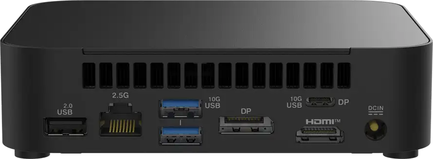 ASUS NUC 14 Essential/RNUC14MNK1500002/N150 Processor/1xDDR5-4800 SO-DIMM/5xUSB Type-A/2xUSB Type-C/3.5mm jack/ M.2 22x80 NVMe and SATA SSD/2,5Gbe LAN/1xHDMI/ 1x DP/no Storage/no RAM/WiFI6E AX211/no O