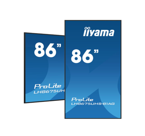 IIYAMA LFD LH8675UHS-B1AG 86" 4K 24/7 Android OS IPS 16:9 500cd 1400:1 8ms Android 11 OS, iiSignage2, FailOver, EShare landscape, portrait