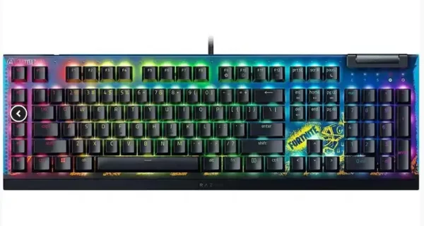Razer BlackWidow V4 X - Mechanical Gaming Keyboard (Yellow Switch) - Fortnite Ed