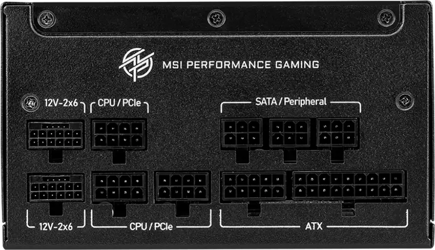 MSI MPG A850GS PCIE5 Power Supply 850W, 80 PLUS Gold, Dual PCIe 5.1 Cables, ATX 3.1, 135mm Fan, Fan Stop, OCP/OTP/OPP/SCP/OVP/UVP/SIP/NLO, Active PFC, Dimensions: 150mmx150mmx86mm, 10Y Warranty - Slika 2