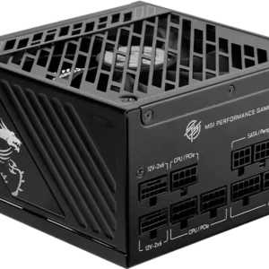 MSI MPG A850GS PCIE5 Power Supply 850W, 80 PLUS Gold, Dual PCIe 5.1 Cables, ATX 3.1, 135mm Fan, Fan Stop, OCP/OTP/OPP/SCP/OVP/UVP/SIP/NLO, Active PFC, Dimensions: 150mmx150mmx86mm, 10Y Warranty
