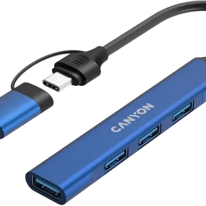 CANYON hub DS-02 4in1 USB-A/C Blue