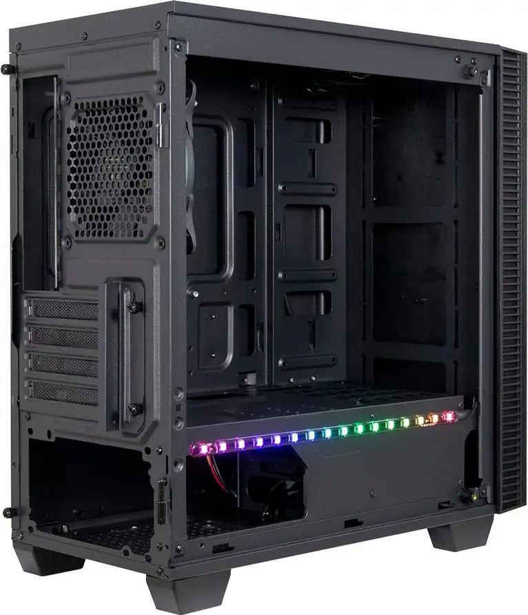 Chassis INTER-TECH X-608 INFINITY MICRO, microATX, RGB, Front and Side Tempered Glass, w/o PSU - Slika 4