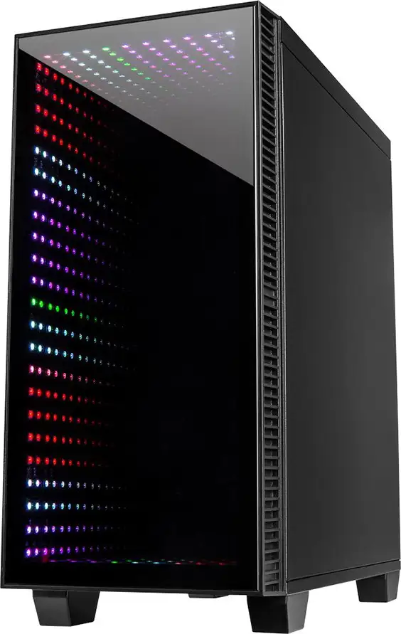 Chassis INTER-TECH X-608 INFINITY MICRO, microATX, RGB, Front and Side Tempered Glass, w/o PSU - Slika 2