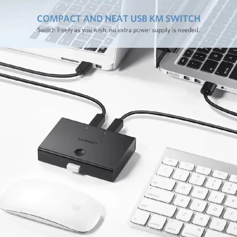UGREEN Data Switch USB 2.0, 2 ulaza/1 izlaz, crni - Slika 3