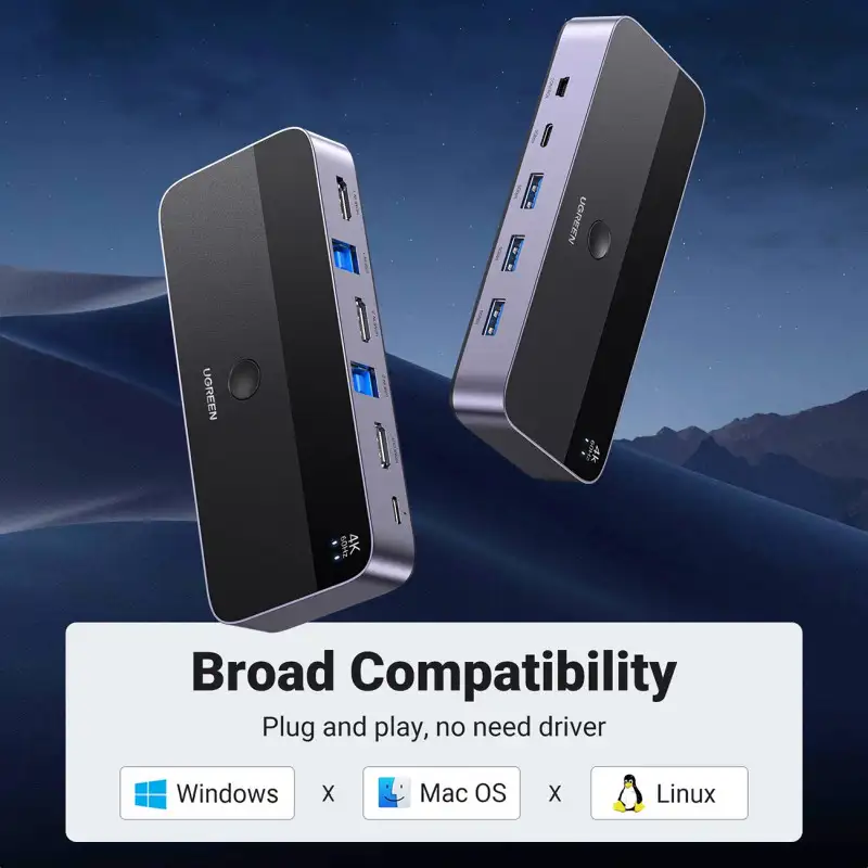 UGREEN KWM switch 3x HDMI, 2x USB-C, 3x USB-A,2x USB-B - Slika 3