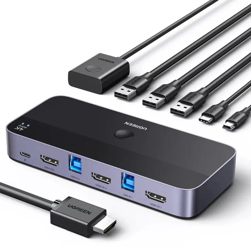 UGREEN KWM switch 3x HDMI, 2x USB-C, 3x USB-A,2x USB-B - Slika 8