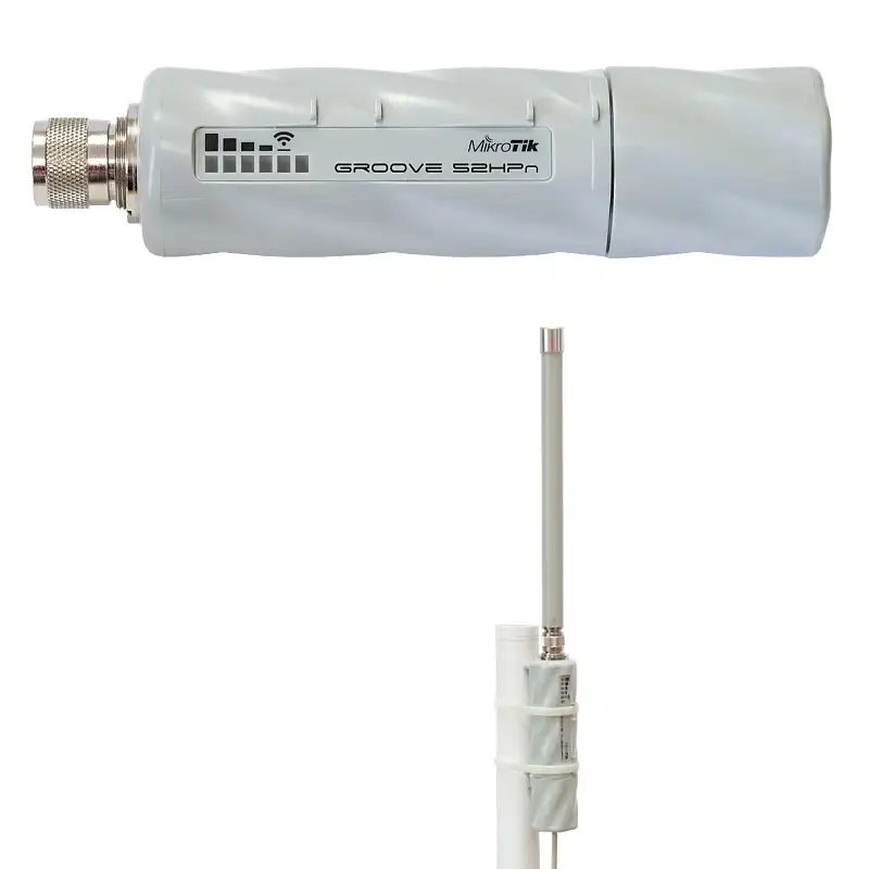 Mikrotik RB GrooveA-52HPn, 600MHz Atheros CPU, 64MB RAM,1×LAN, ugrađeno 2.4/5GHz 802.11a/b/g/n, RouterOS L4, PoE injector, 24V strujni adapter, 6dBi Omni antena - Slika 4