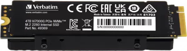 Verbatim Vi7000G 4TB SSD M.2 NVMe PCIe Gen4x4, R/W: 7000/6400MB/s