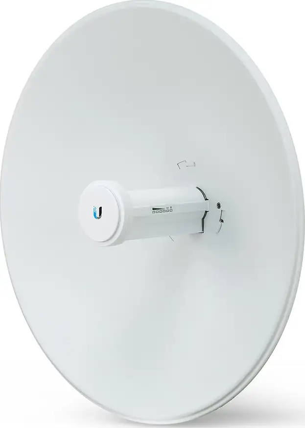 Ubiquiti airMAX PowerBeam 5AC, High-performance 5 GHz Point-to-Point (PtP) bridge with integrated dish reflector, 5 GHz, 15+ km link range, 450+ Mbps throughput, Dedicated spectral analysis radio, Ded