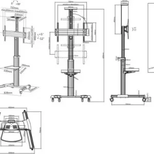 Manhattan pokretni podni stalak 37"-86",50 kg, Al