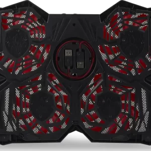 SureFire Bora Gaming podloga za hlađenje prijenosnika do 17", USB, crveni LED