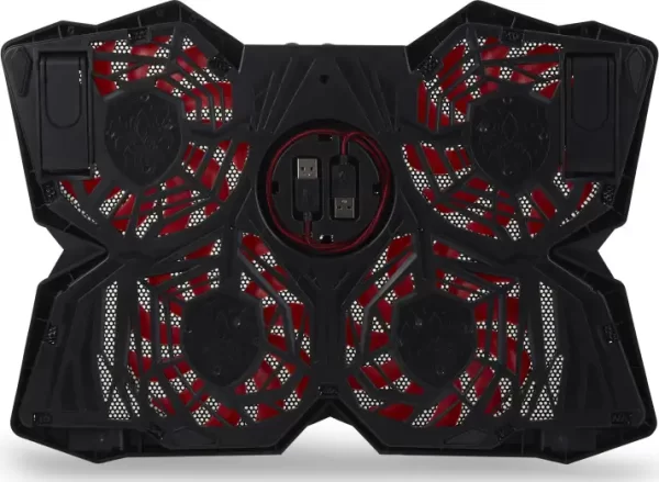 SureFire Bora Gaming podloga za hlađenje prijenosnika do 17", USB, crveni LED