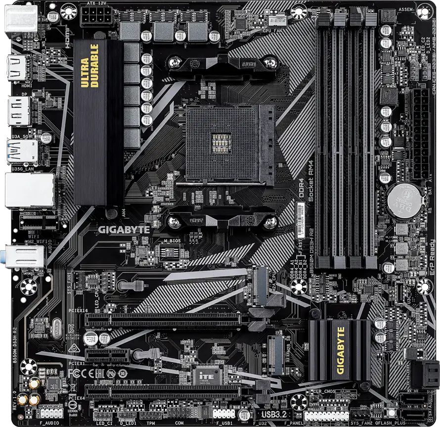GIGABYTE B550M DS3H R2, AM4, 4x DDR4, mATX , B550M DS3H R2