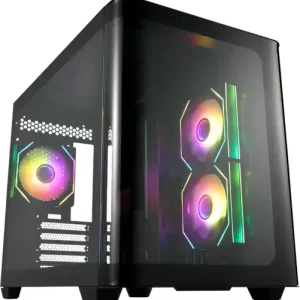 FSP S380 Black, 3x vent., crno, bez napajanja