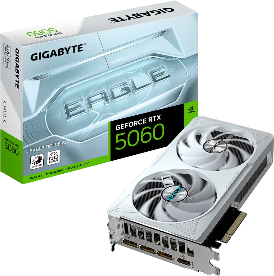 GIGABYTE Video Card NVIDIA GeForce RTX 5060 EAGLE OC ICE 8G, 8GB GDDR7, 128bit, PCI-E 5.0 , GV-N5060EAGLEOC ICE-8GD - Slika 3
