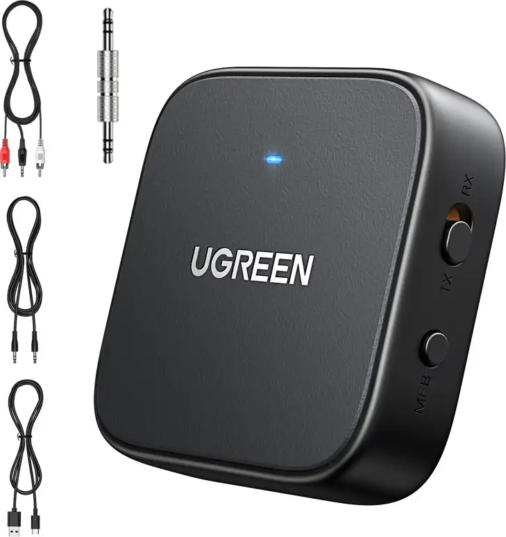 UGREEN Bežični Audio transmiter i receiver, BT 5.2, crni - Slika 9