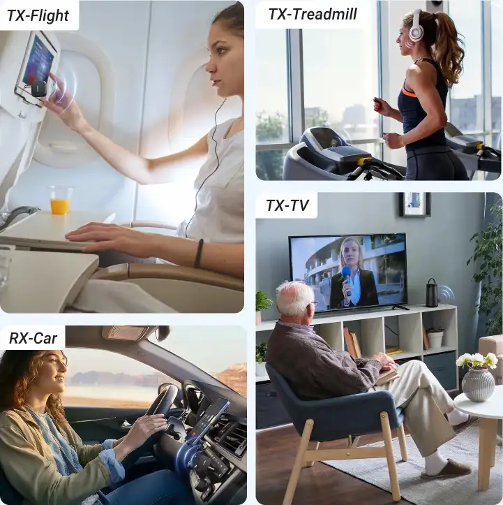 UGREEN Bežični Audio transmiter i receiver, BT 5.2, crni - Slika 5