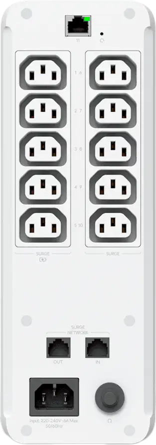 Ubiquiti UPS-Tower-EU UniFi managed 1kVA uninterruptible power supply with 5 surge-only outlets and 5 software-resettable surge and backup devices - Slika 3