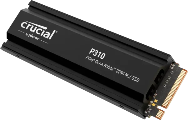 Crucial P310 2TB PCIe Gen4 2280 NVMe M.2 SSD with heatsink