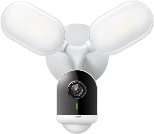 Tapo C720 Smart Floodlight Camera, 2K QHD Color Night Vision, 2 Floodlights, Night Vision: 850 nm IR LED (98 ft /29.9 m) Full-Color Night Vision, 1 MicroSD Card Slot (Up to 512GB)