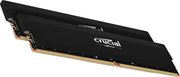 Crucial Pro OC 64GB (2X32GB) DDR5-6400 UDIMM CL40 Black