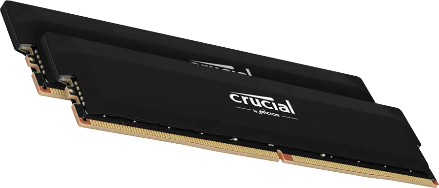 Crucial Pro OC 64GB (2X32GB) DDR5-6400 UDIMM CL40 Black
