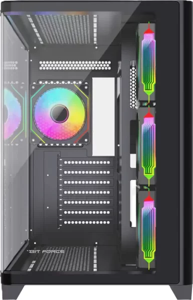 Bit Force CUBE ARGB-TGC-PWM4 Gaming Midi Tower ATX kućište bez napajanja, crno, 2911174