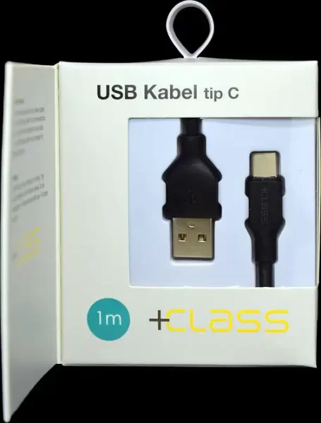 USB KABEL TIP C, USB NA C DUŽINE 1 m CRNI
